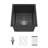 Black Granite Composite Undermount Single Bowl Quartz Kitchen Sink | Gift Idea