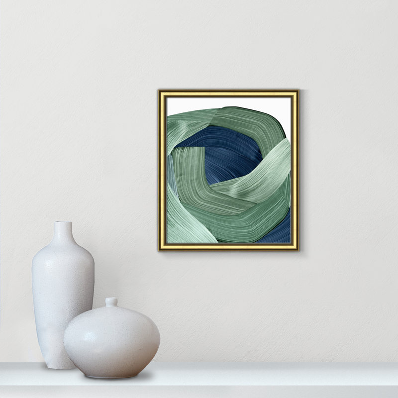 Harmonious Green II by John Constable, Gold, 16.25" H x 14.25" W x 0.88" D