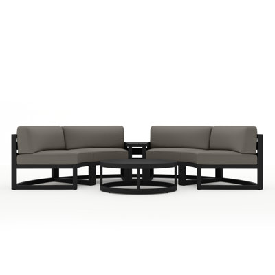 Bergeron 6 Piece Sectional Seating Group with Sunbrella Cushions