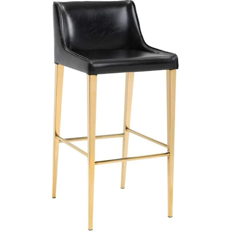 Tabouret de comptoir noir Xalo, Noir