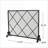 Fireplace Screen, Single Panel Minimalist Diamond Design | Black | Iron