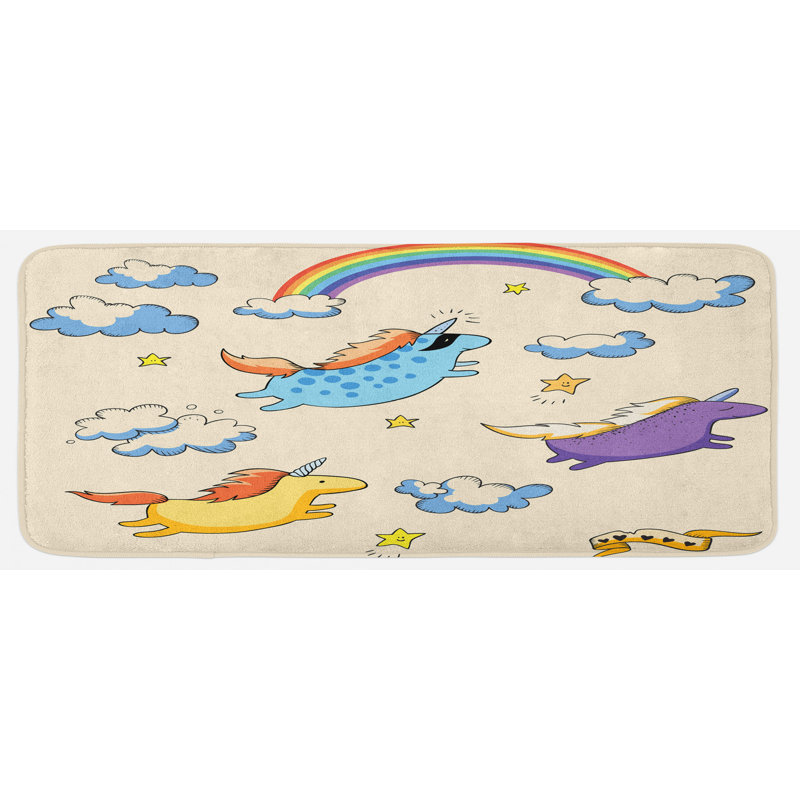 Tapis de cuisine licorne