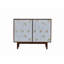 Cabinet de rangement en nacre de Ginett - Console de rangement en bois massif avec pieds Mid-Century 