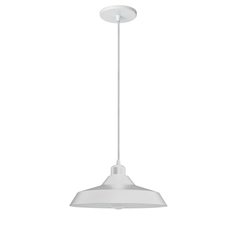 Luminaire suspendu 1 lumière Olya, H 78 po x l 11,75 po x P 11,75 po, Blanc mat