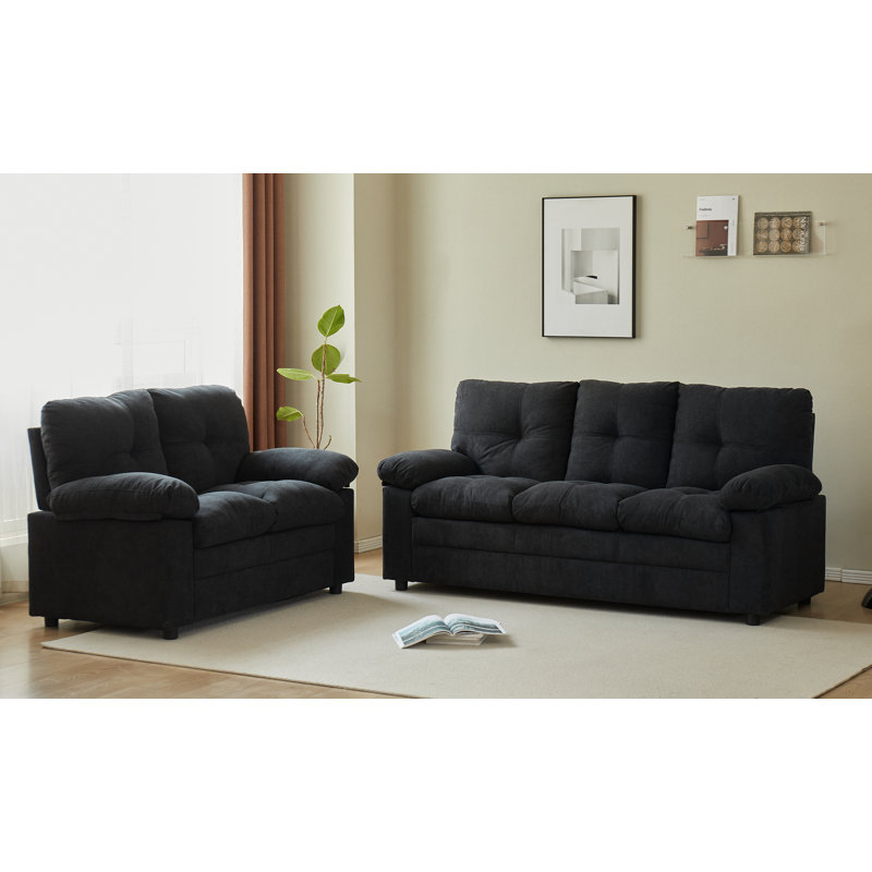 2 - Piece Living Room Set, Black