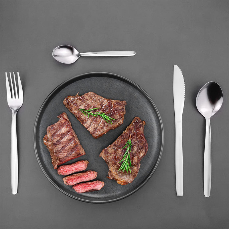 Cutlery Set, 32 Piece Cutlery Set For 8 People, Stainless Steel Knife And Fork Sets, Silverware Set Ideal For Home/ Party/ Restaurant, Mirror-Polished & Dishwasher-Safe