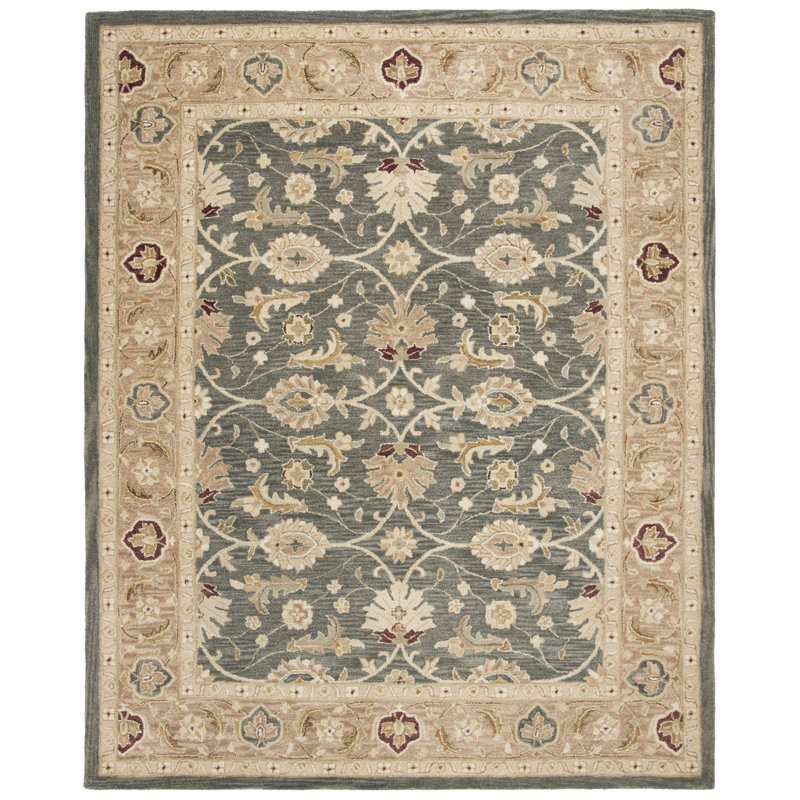 Brunos Hand Tufted Wool Rug, Rectangle 9'6" x 13'6"