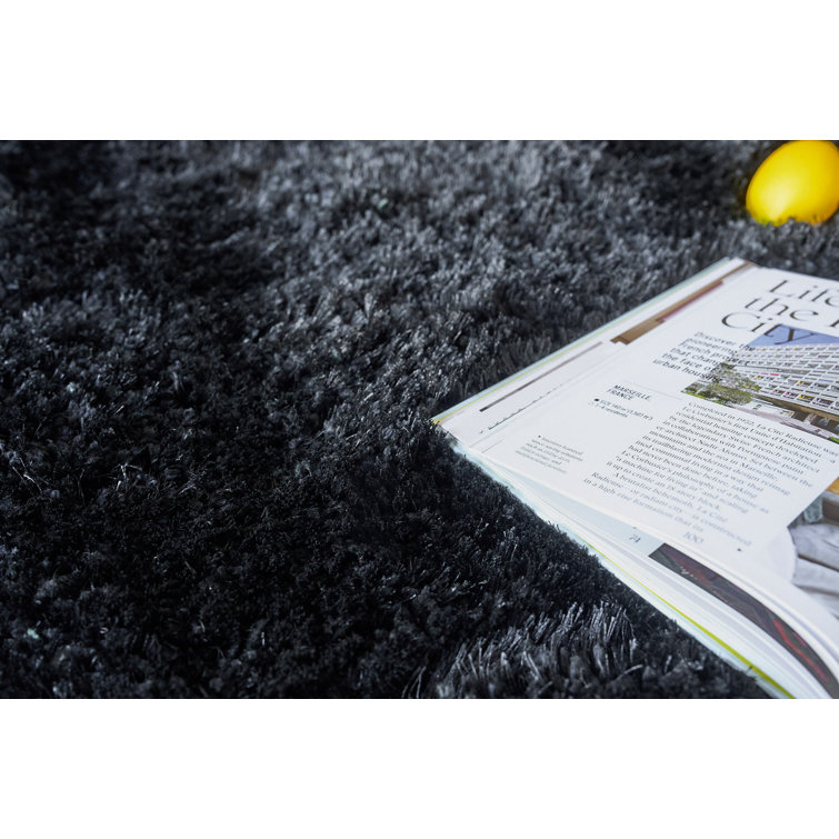 Sumo Shag Area Rug in Black