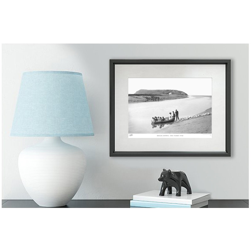 Brean Down, The Ferry 1918 - Single Picture Frame Print, 60cm H x 80cm W x 2.3cm D