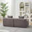 Elegant Grey Chenille Sectionals Sofa, Modern Modular Design For Home