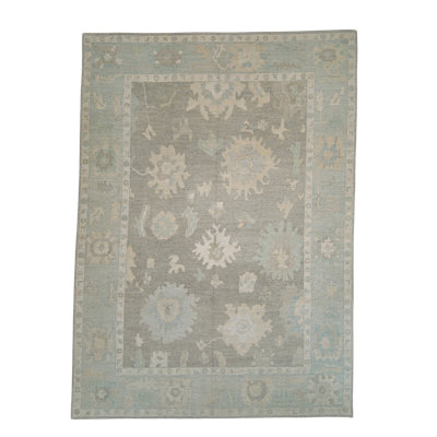 Tapis turc Oushak fait à la main 10 pi 3 po x 14 pi 1 po