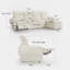 Canapé modulaire inclinable électrique 4 places avec 1 repose-pieds, canapé inclinable avec rangement-933201270-937507569