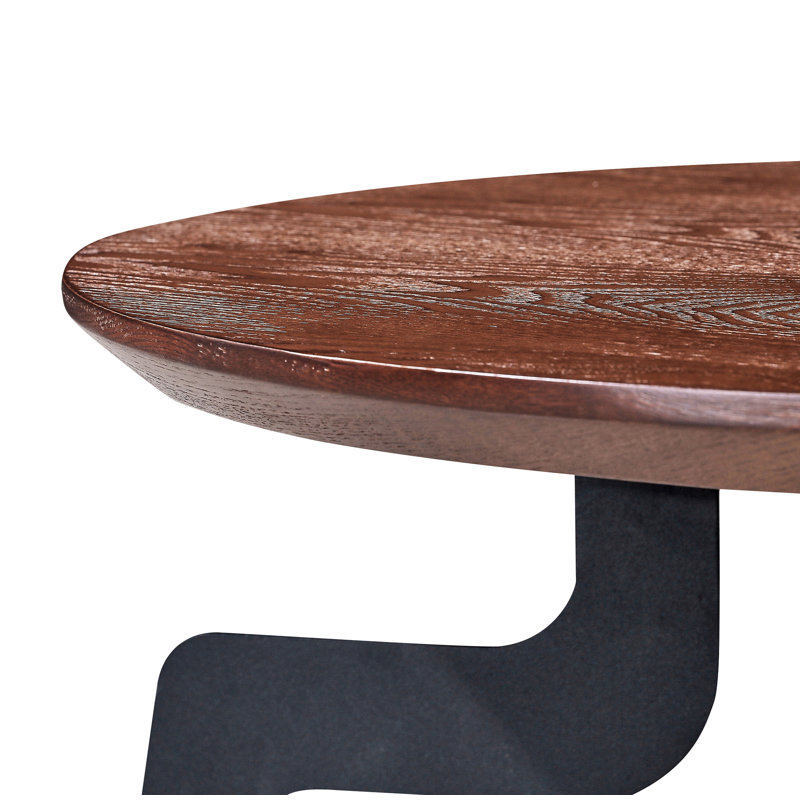 Set Of 2 Wood End Tables, Brown/Black