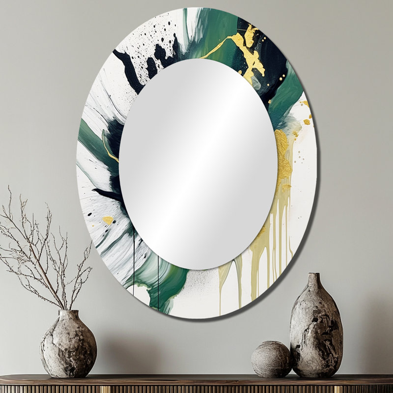 Loranger - Miroir abstrait en métal, 40 po x 30 po
