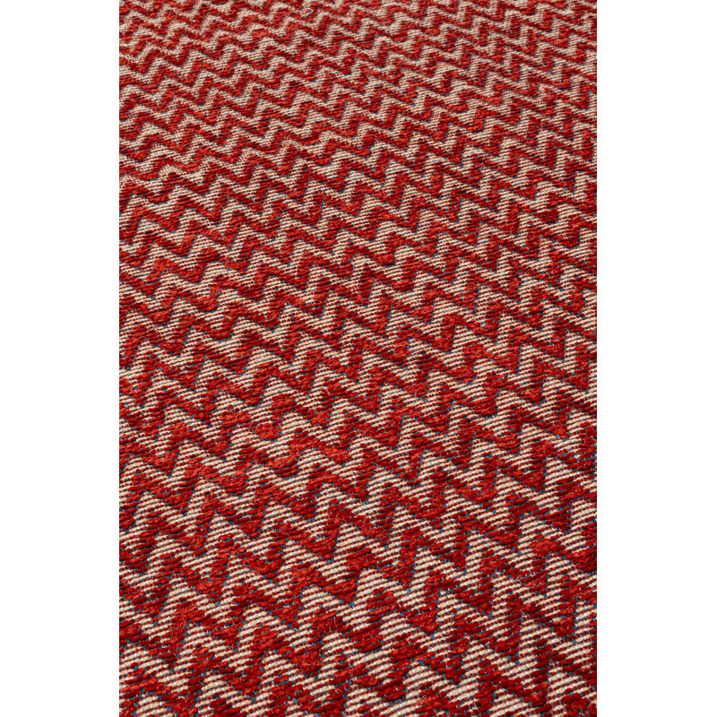 Tapis tissé rouge de qualité supérieure (4 pi x 6 pi), 100% jute et chenille, d'une hauteur de poils de 0,3 po | Semelle antidérapante en jute de coton, 400 000 fils | Aspirateur, idéal pour le salon et la chambre à coucher, durable et élégant