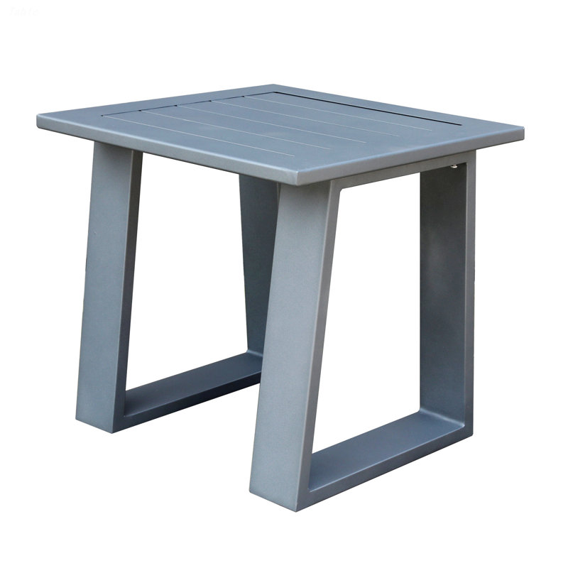 Table de bout d'extérieur carrée, table d'appoint