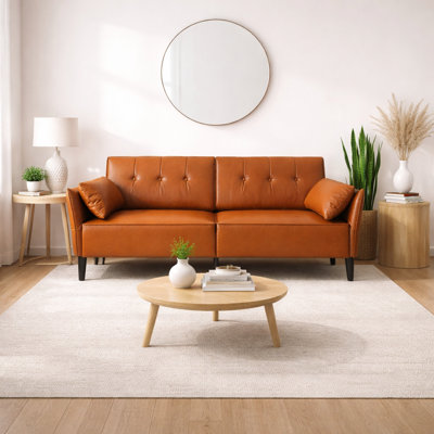 Robertson Faux Leather Futon by Latitude Run