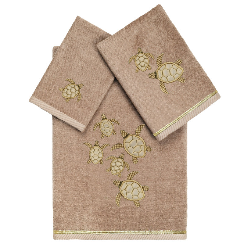  3 Piece 100% Turkish Cotton Towel Set, Cocoa