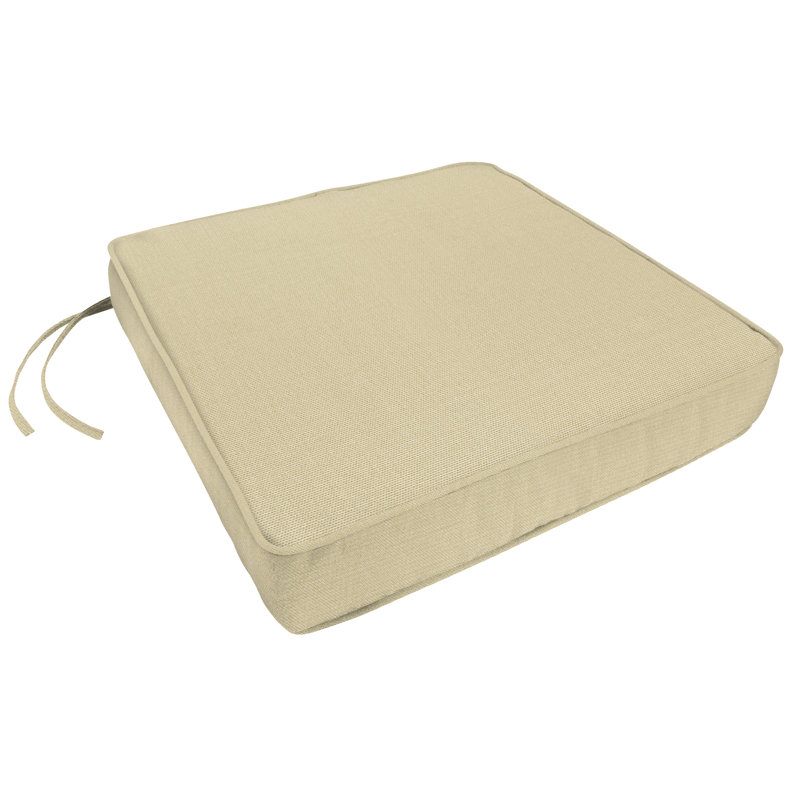Outdoor Dining Chair Cushion, Canvas Melon Sunbrella® Canvas, 3.5" H x 21" W x 18" D
