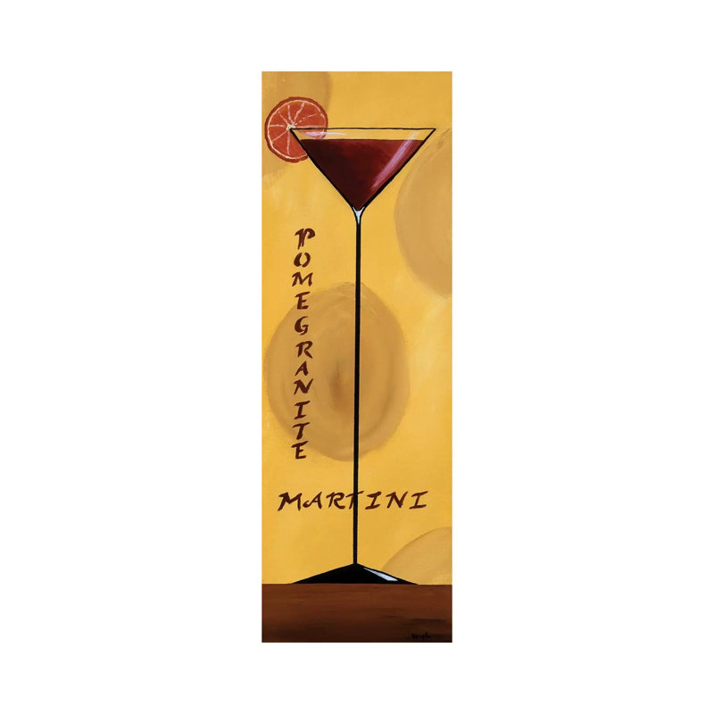 Pomegranate Martini by Krista Sewell - Wrapped Canvas Panoramic Print, 182.88 cm H x 60.96 cm W