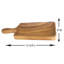 Plateau de service individuel 13 3/4 po en bois d'acacia