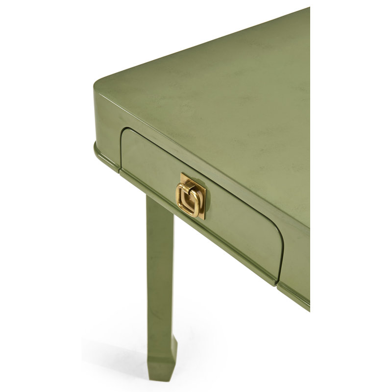Polly Rose Rectangular End Table, Green