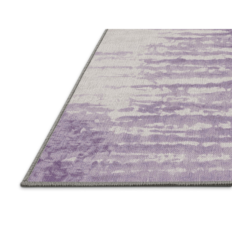 Machine Washable Pink Area Rug, Runner 2' x 4'