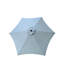 Parasol 9 pi givré - avec mât en acier de 1,49 po de diamètre, inclinaison et manivelle simples, évent de vent, acier de construction protégé, auvent facile à utiliser