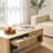 Cylora 45.6" Coffee Table with 2-Drawer