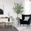 Arbre artificiel dans un pot de fleurs moderne, faux arbre en soie d'eucalyptus (décoration en pot et arbre)-85806653