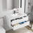 Sharee Wall Mounted Single Bathroom Vanity Set With Sink Top, Zinc Alloy Faucet And Drain, Floating Cabinet With Soft-close Drawers-779144750-779144749