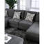 Fauteuil contemporain sans accoudoirs en chenille de couleur grise 1pc
