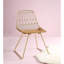 Chaise d'appoint en acier doré
