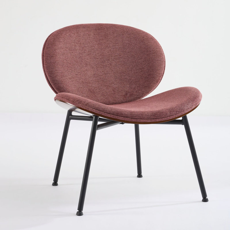 Chaise longue en cuir noir Mid-Century