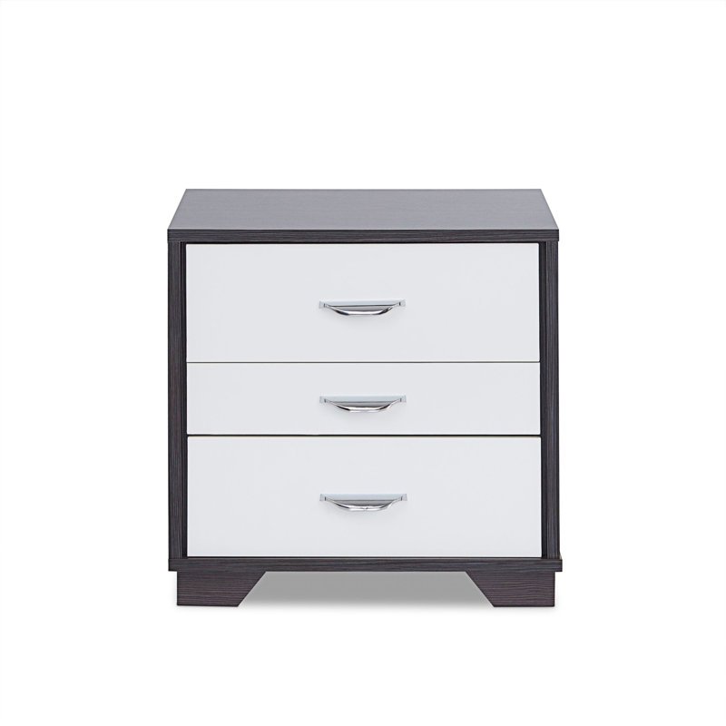 Table d'appoint, table de chevet 3 tiroirs de rangement, table de chevet