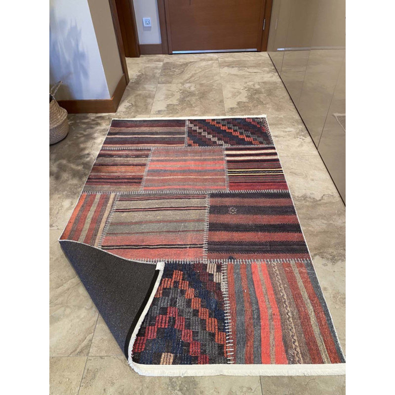 Tapis en coton Landree avec envers antidérapant, Rectangle 3 pi 11 po x 4 pi 11 po