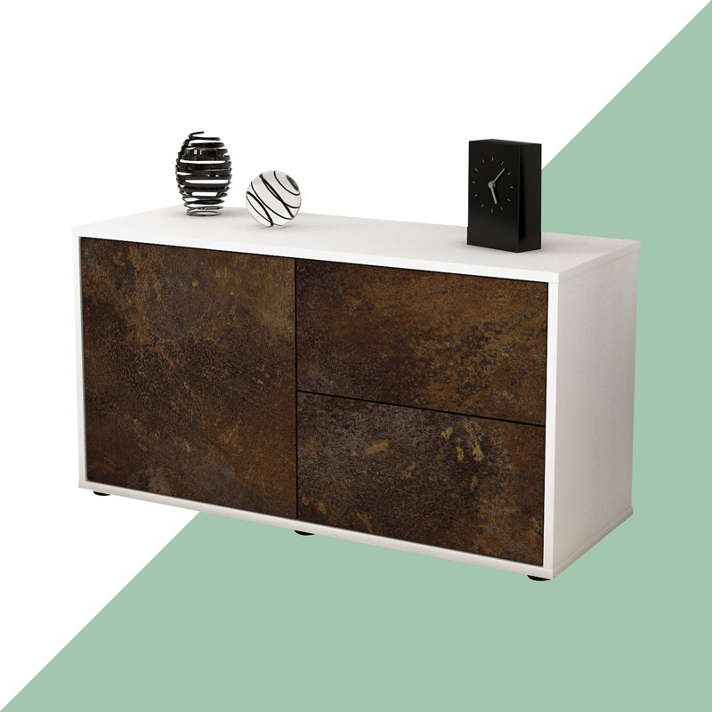 Holtorf 92cm Sideboard, Rust / Matte White