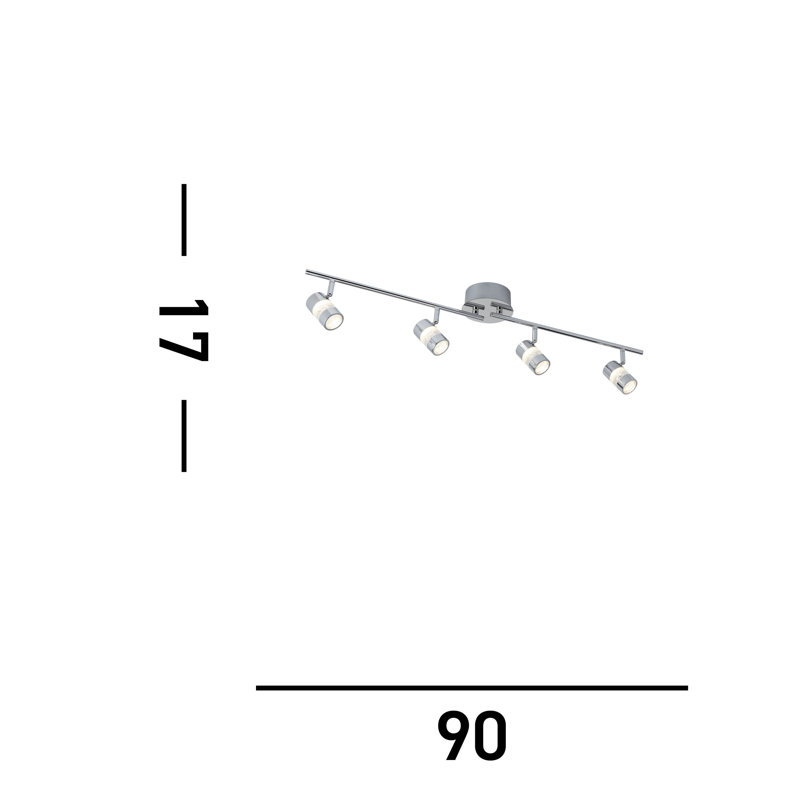 Schenectady 90cm 4 -Light Track Kit