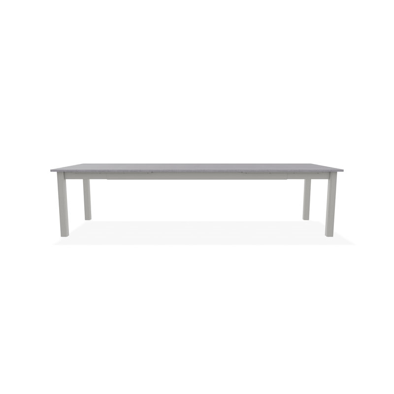 Outdoor Rectangular Dining Table, Gray/Snow