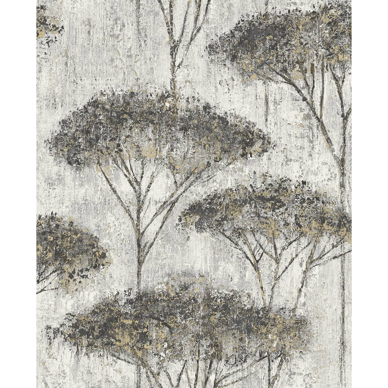 Zastrow Floral Roll, Alabaster/Espresso/Gold
