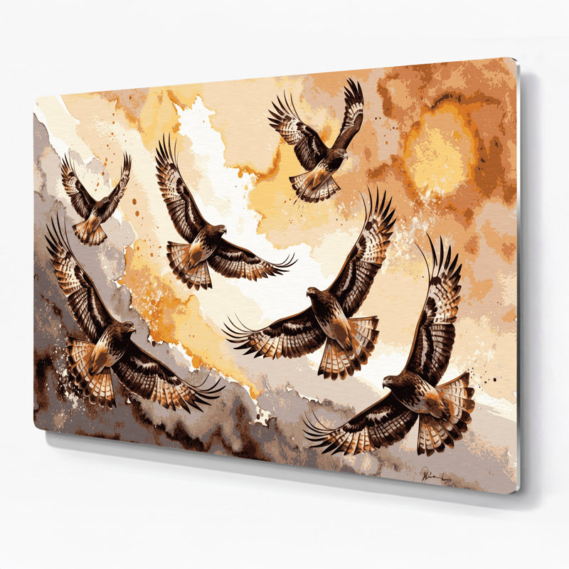 Art mural en métal oiseau, H 16 po x l 20 po