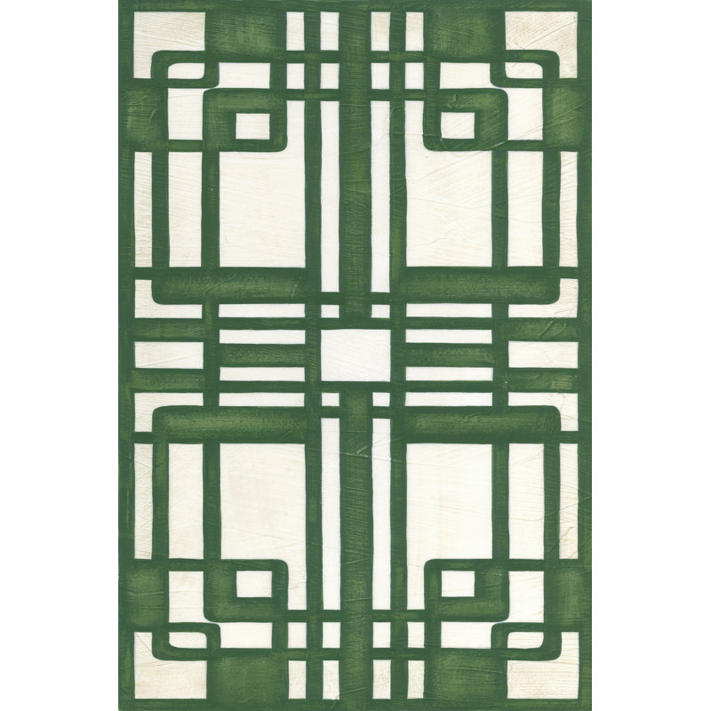 Emerald Deco Panel II by June Erica Vess - Wrapped Canvas Print, 76cm H x 51cm W x 3.8cm D