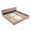 Structure de lit tapissier très grand avec quatre tiroirs en chenille-1386106058