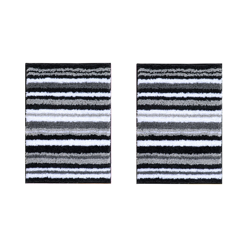 Anjelique Non-Slip Bath Rug, Gray