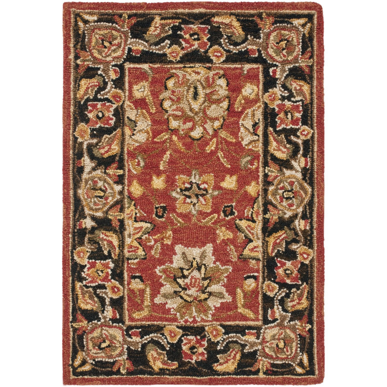 Gruber Hand Hooked Wool Pile Oriental Rug