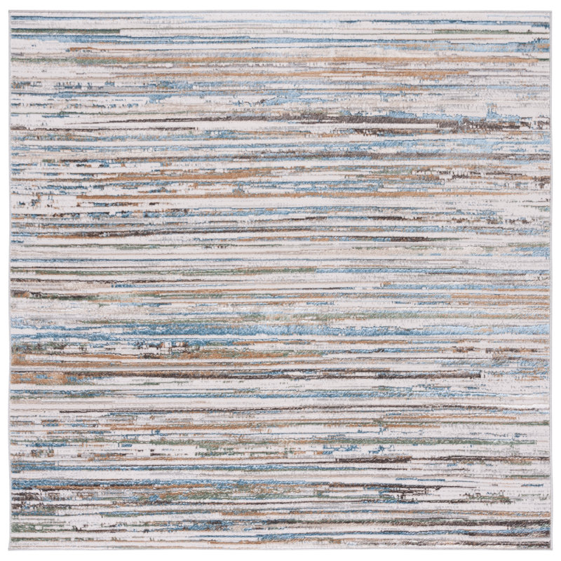 Tapis abstrait Bel Air Performance, Carré 6 pi 7 po