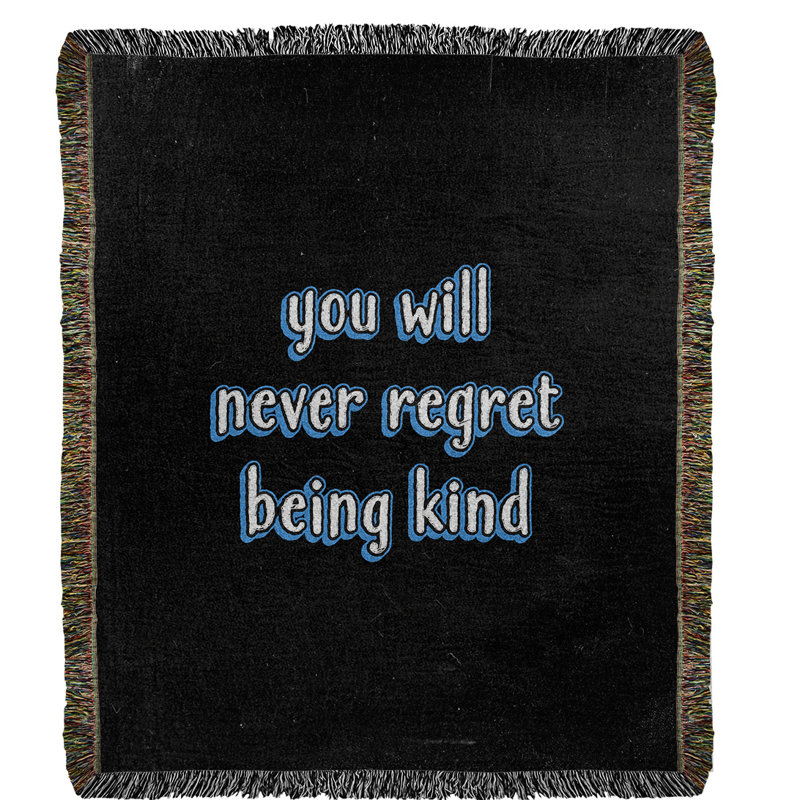 Hand Woven Throw Blanket, 80" L x 60" W, Blue