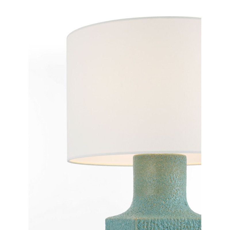 Aviva 24" Table Lamp with Linen Shade, Volanic Turquoise