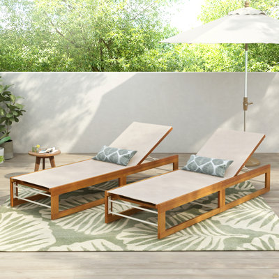 Chaise longue (ensemble de 2)
