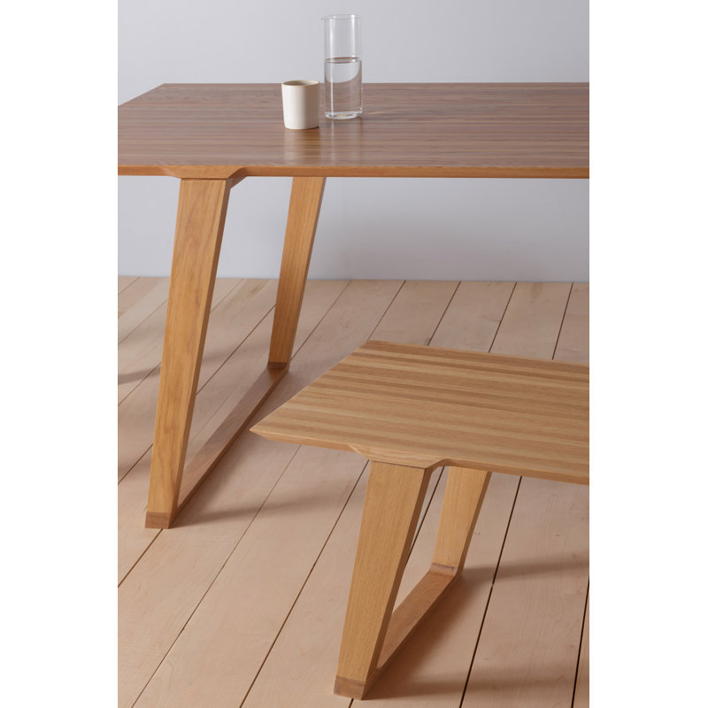 Isometric Oak Dining Table, 30”H x 76”L x 35.5”W
